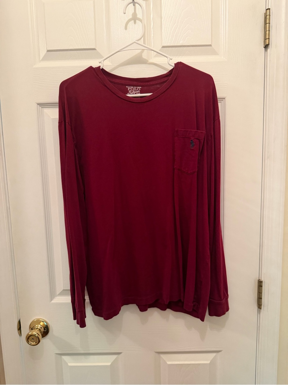 Polo by Ralph Lauren Long-Sleeve Pocket Tee - Wine